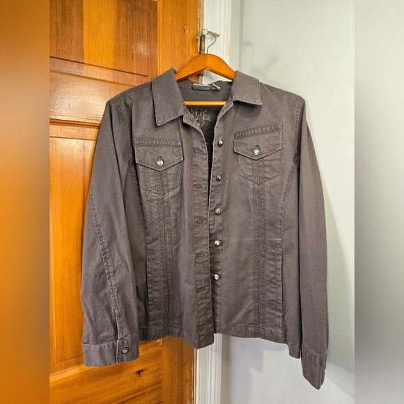 Chico's Adorned Denim Jacket *flaw* - Picture 2 of 12